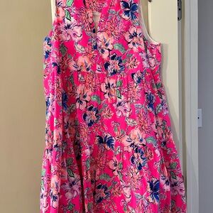 Lilly Pulitzer Pink and Blue Floral Dress
